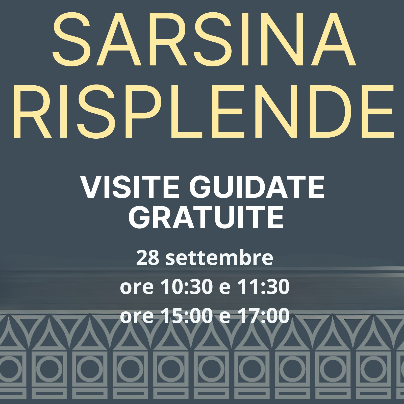 Visite guidate alla sala di Rufus "Sarsina Risplende" - GEP 2025